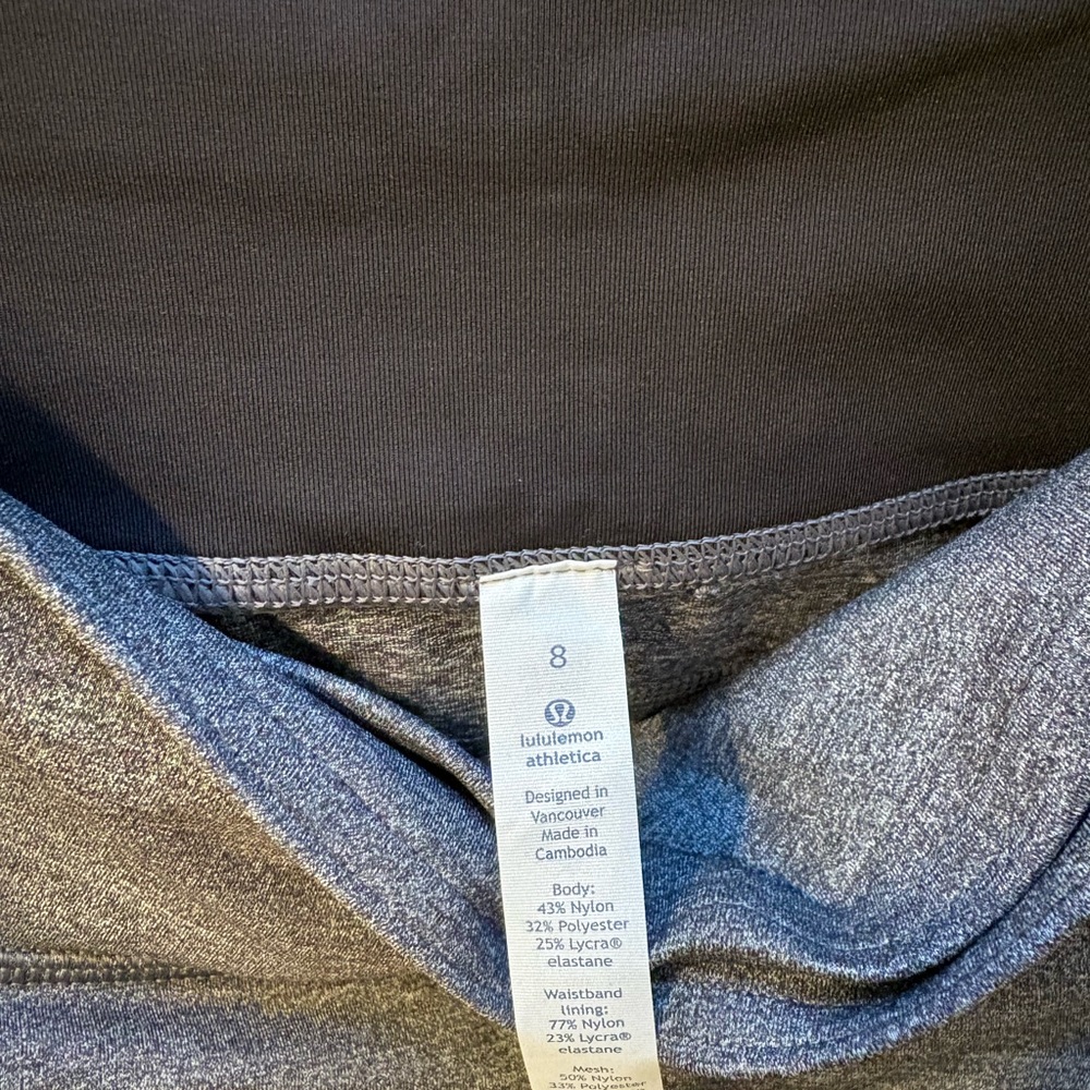 Lululemon Heather Gear Up Gray Crop Leggings - Picture 4 of 5